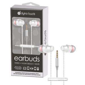 EARBUD W MIC - WIRE - WHITE