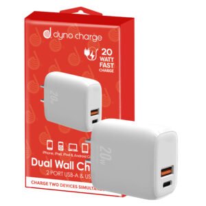 WALL CHARGER USB A&C WHT