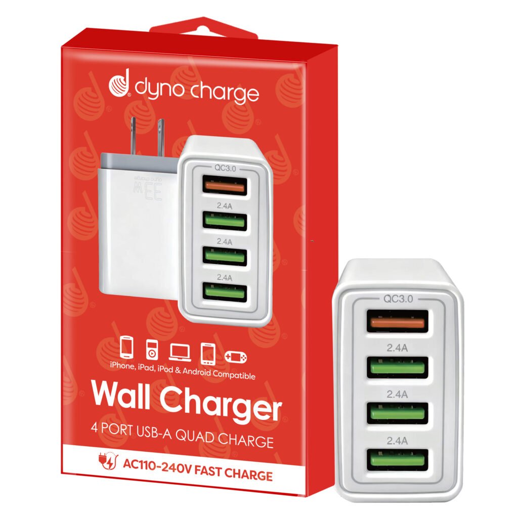 WALL CHARGER 4 PORT WHT #11002