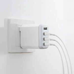 WALL CHARGER 4 PORT WHT