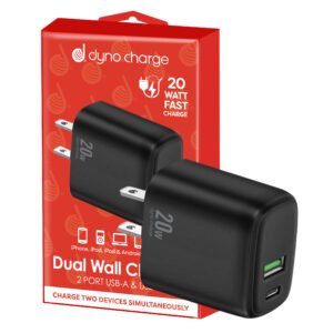 WALL CHARGER USB A&C BLK
