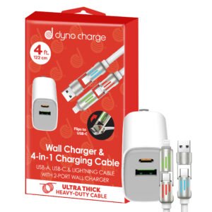 WALL CHARGER COMBO W 4 IN 1 CBL