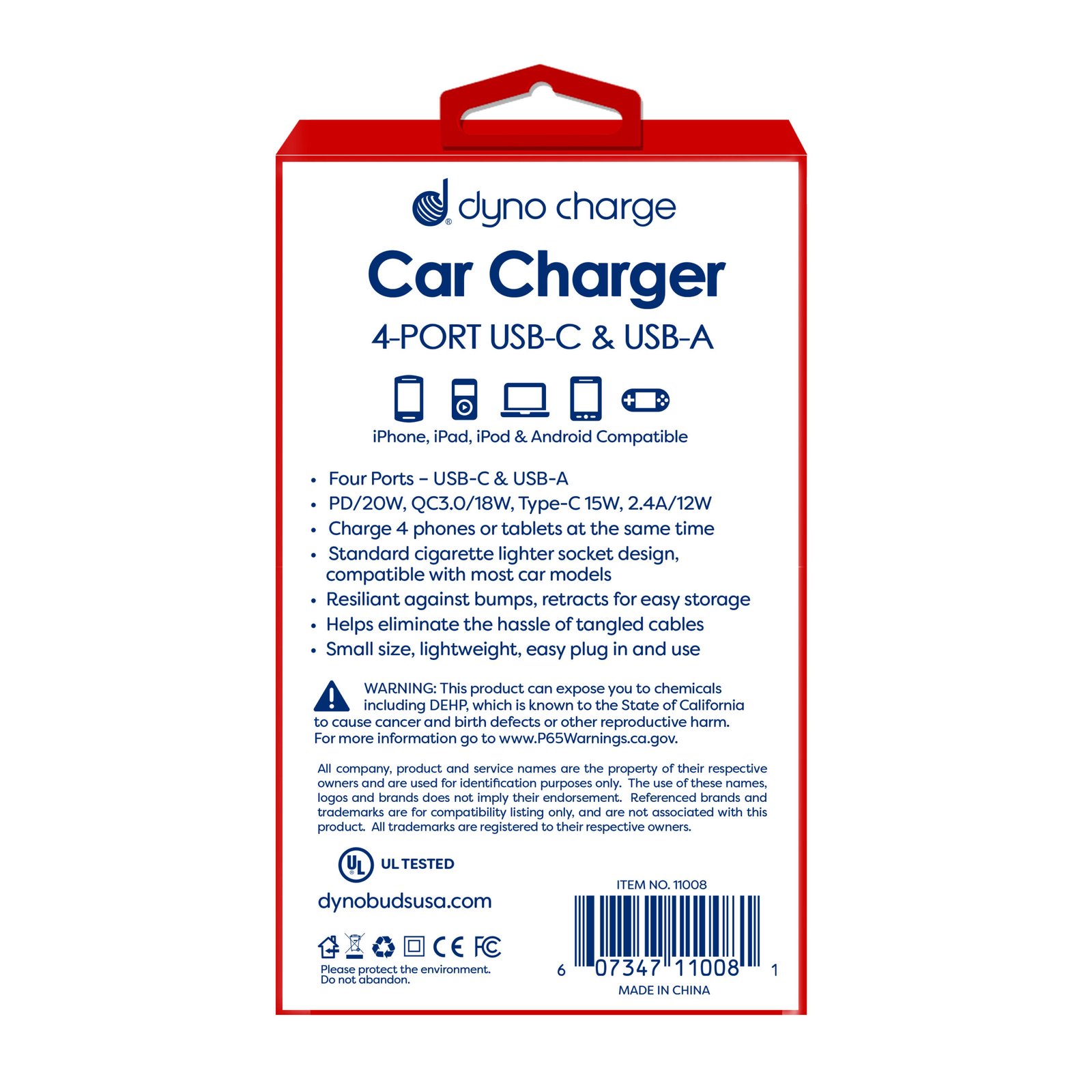 CAR CHARGER 4 PORT USB-C & USB-A #11008 - Image 5