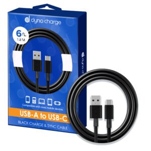 USB A TO C CABLE 6' BLK