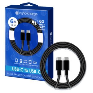USB C TO C CABLE 6' FAST BLK