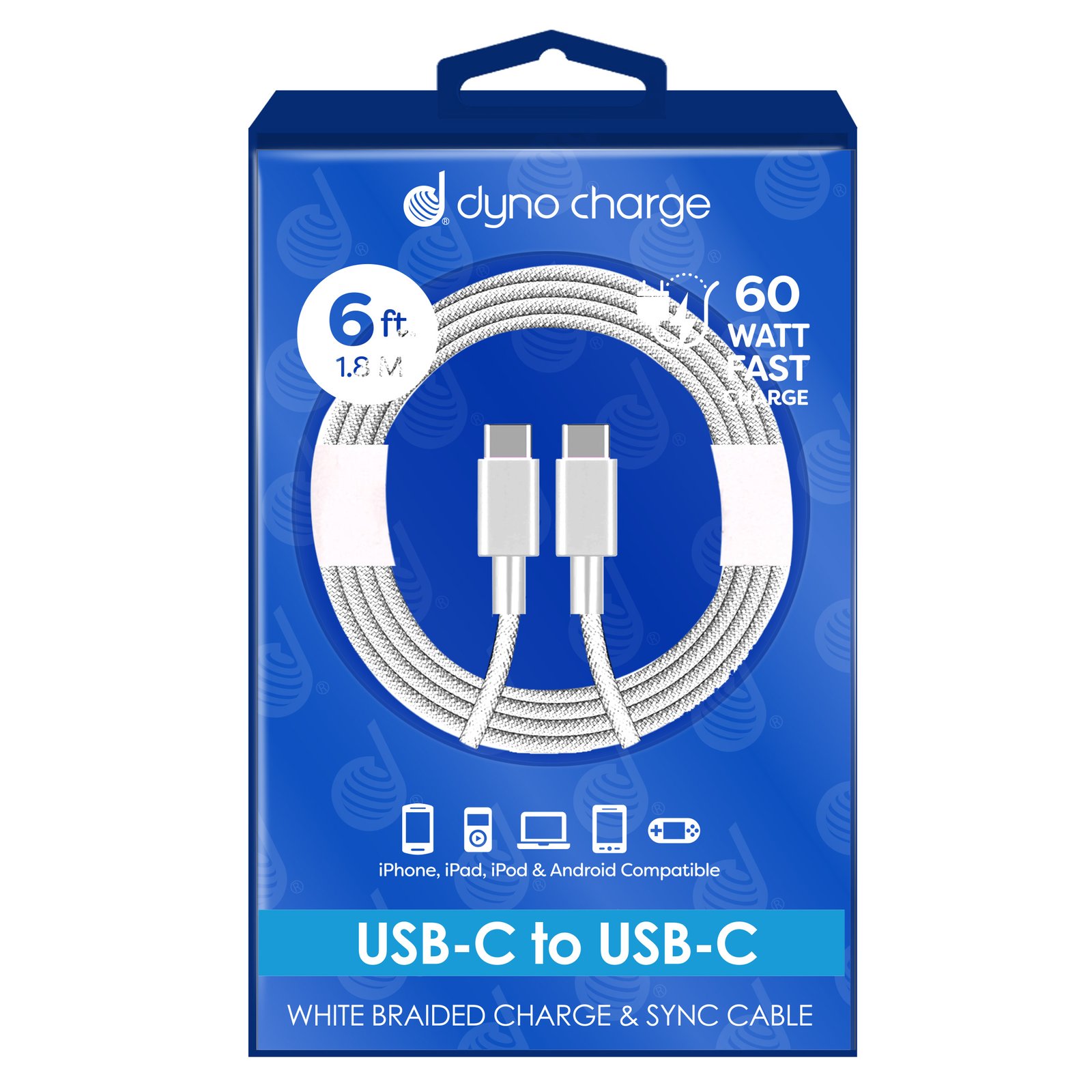 USB C TO C CABLE 6' 60W WHT - Image 2