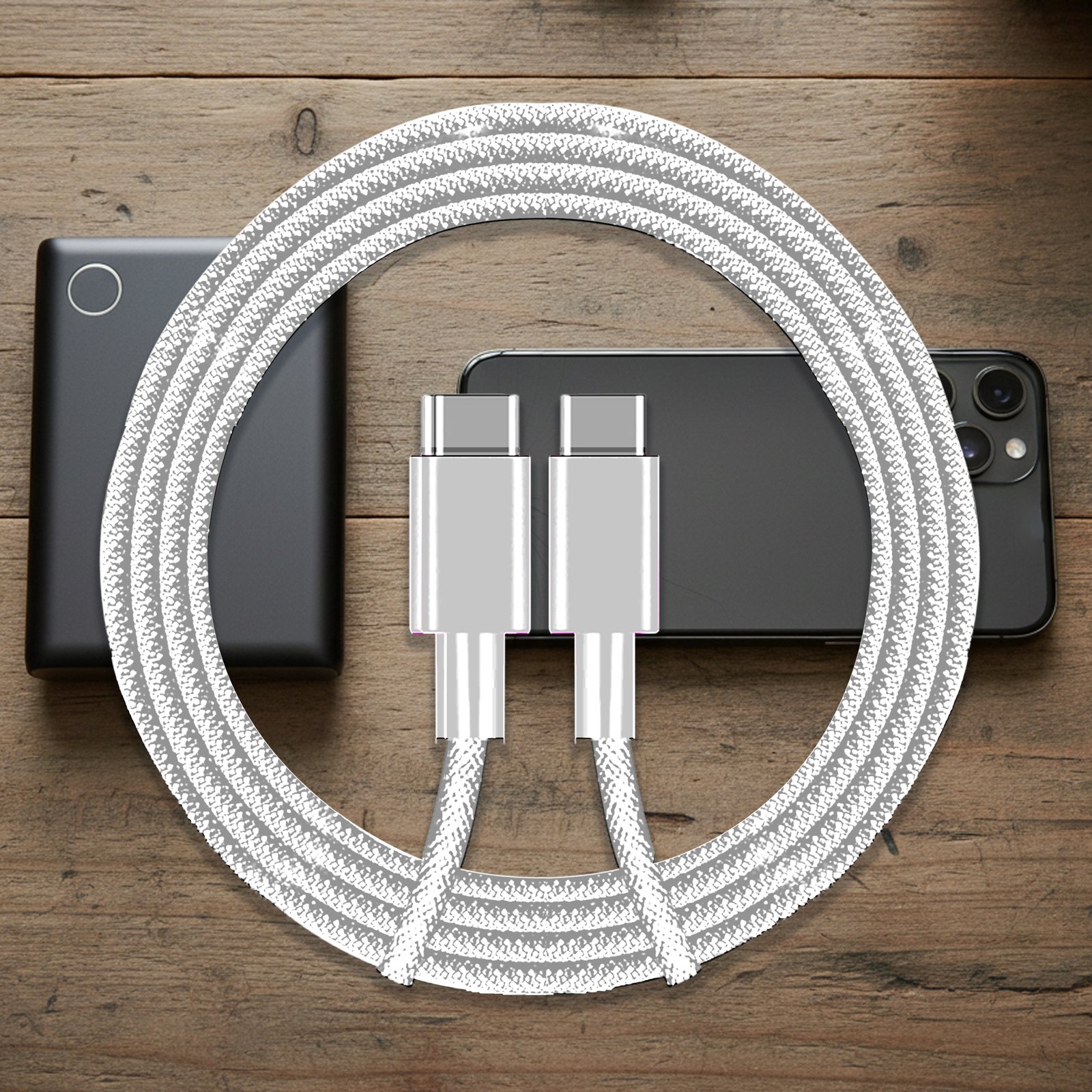 USB C TO C CABLE 6' 60W WHT - Image 5
