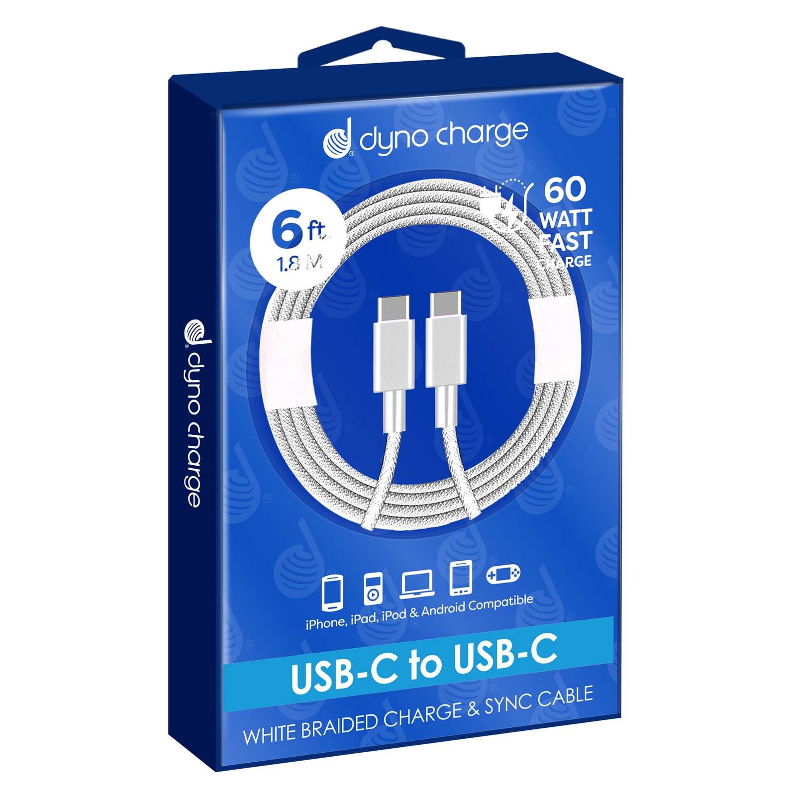 USB C TO C CABLE 6' 60W WHT - Image 3