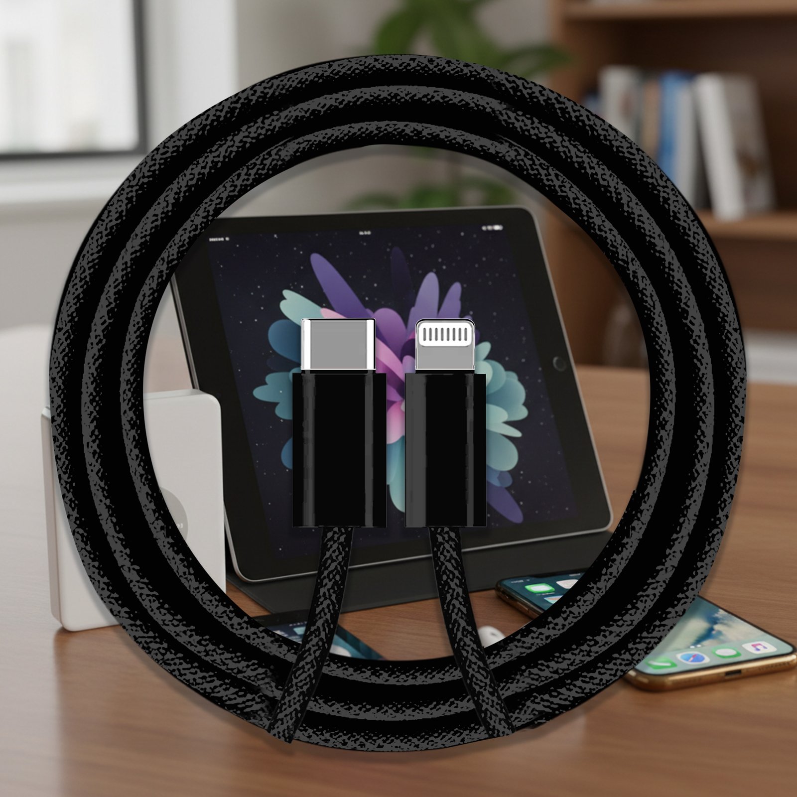 USB C TO LIGHTNING 6' 20W BLACK - Image 5