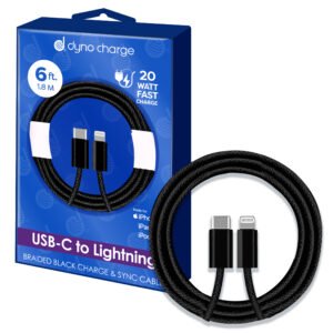 USB C TO LIGHTNING 6' 20W BLACK