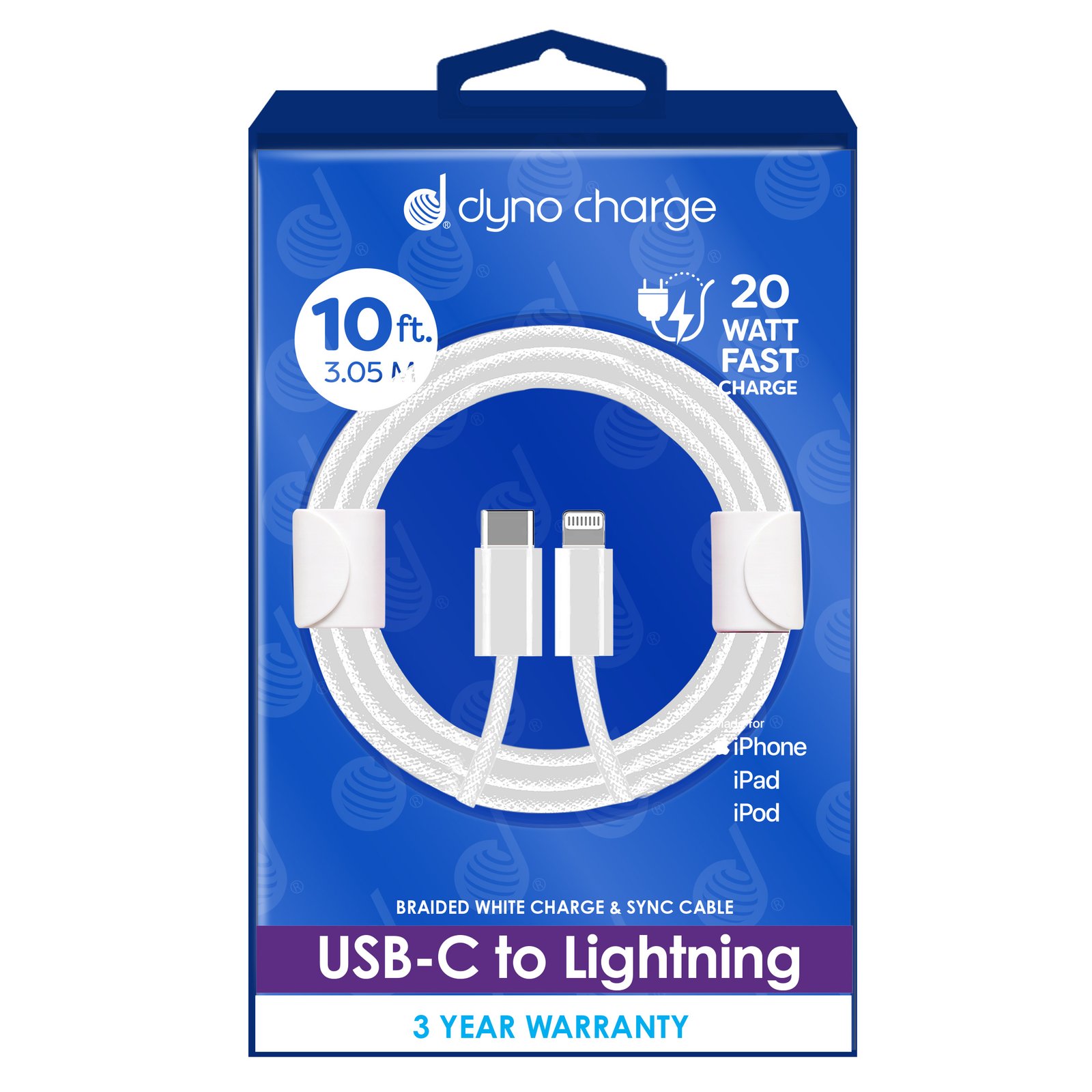 USB C TO LIGHTNING 10' 20W WHITE #82307 - Image 2