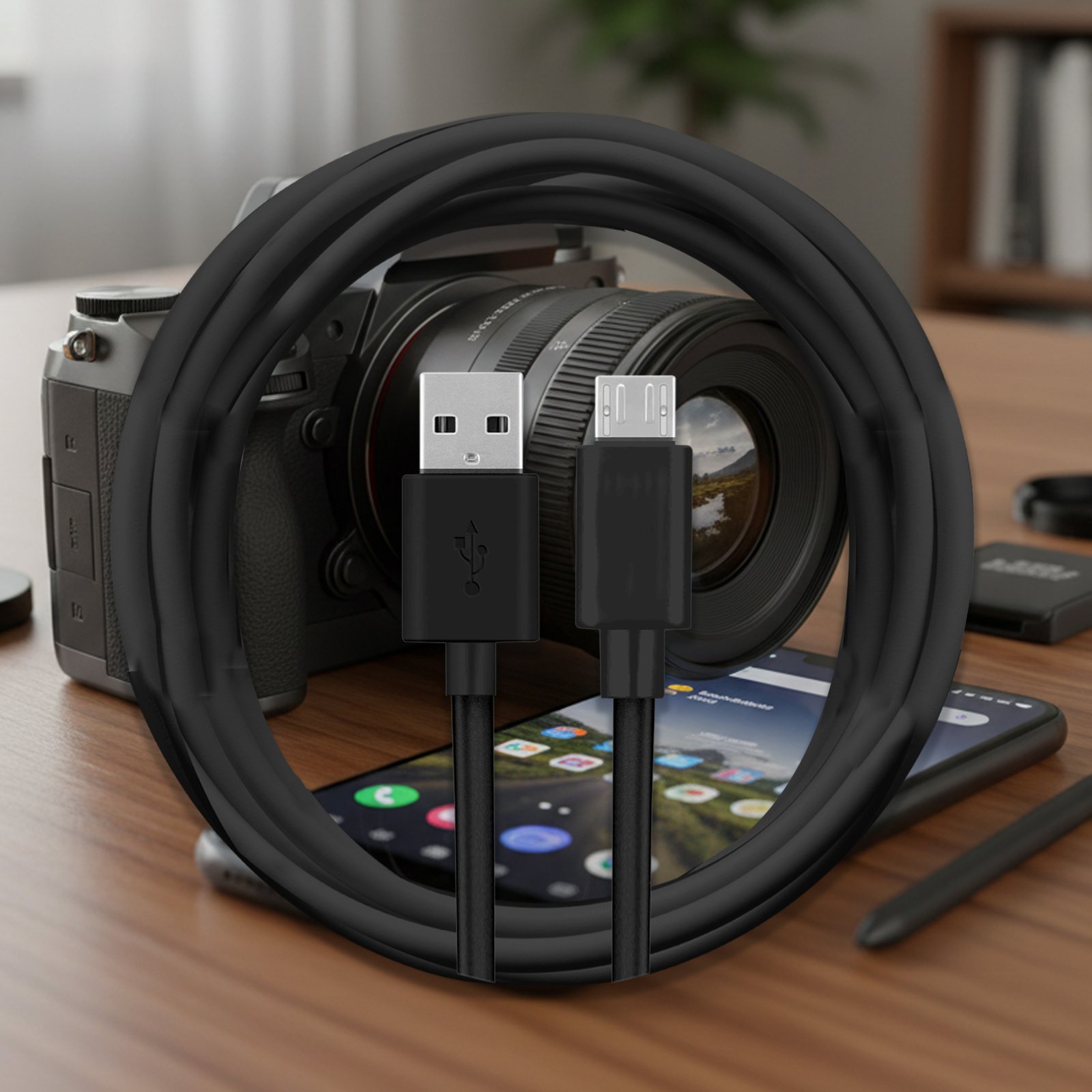 MICRO TO USB A 6' BLK