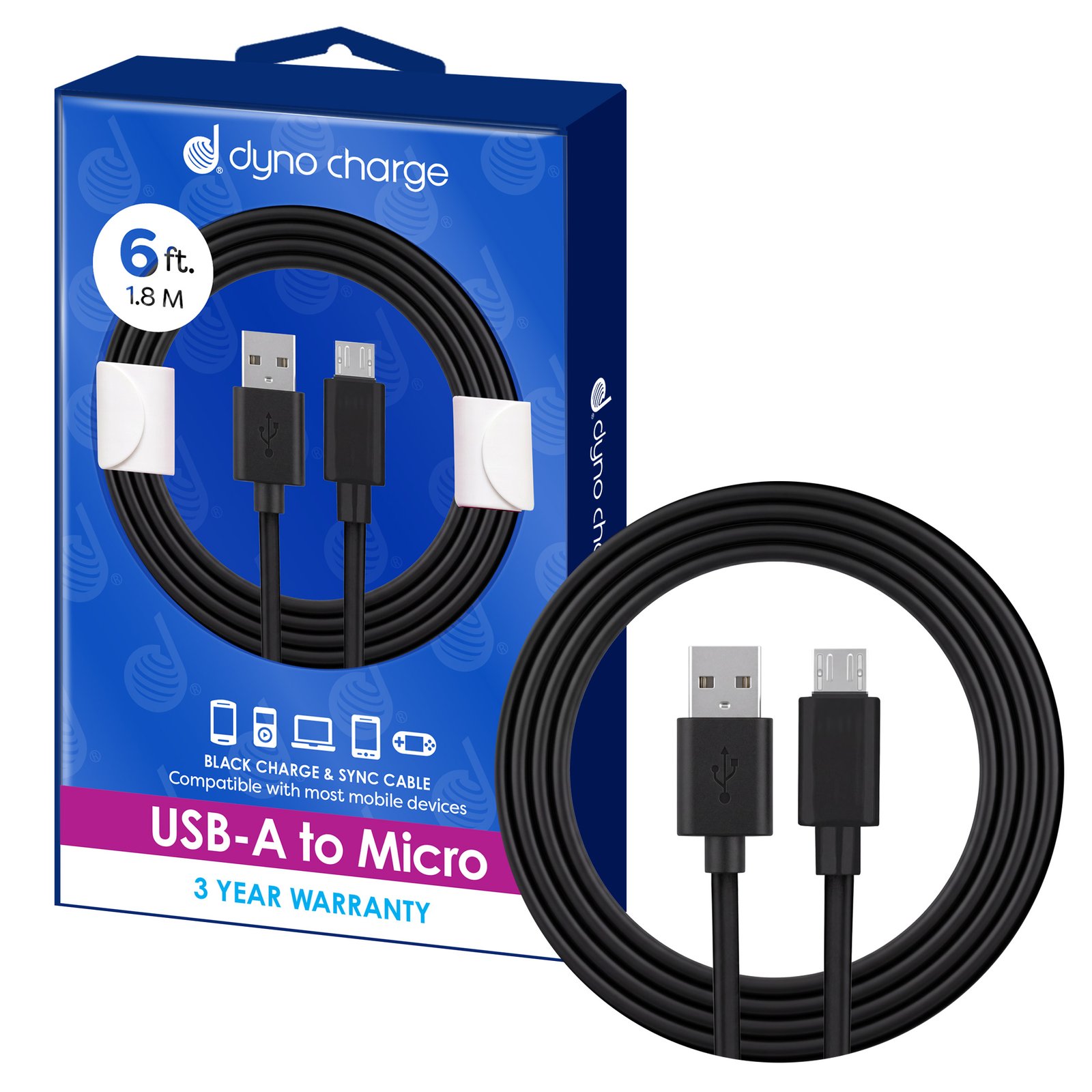 MICRO TO USB A 6' BLK #82503