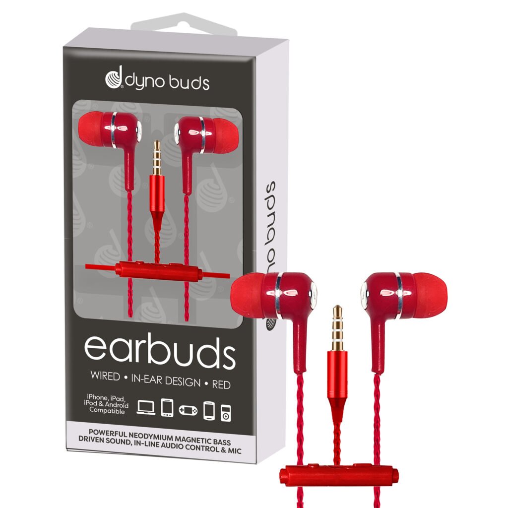 EARBUD WITH MIC - RED #10003