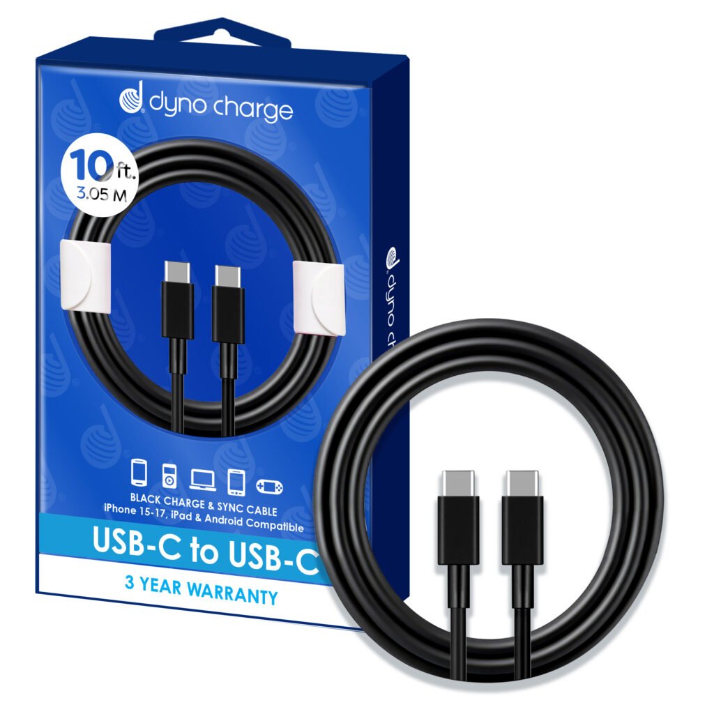 USB-C to USB-C Black Charge Cable 10ft. #82103