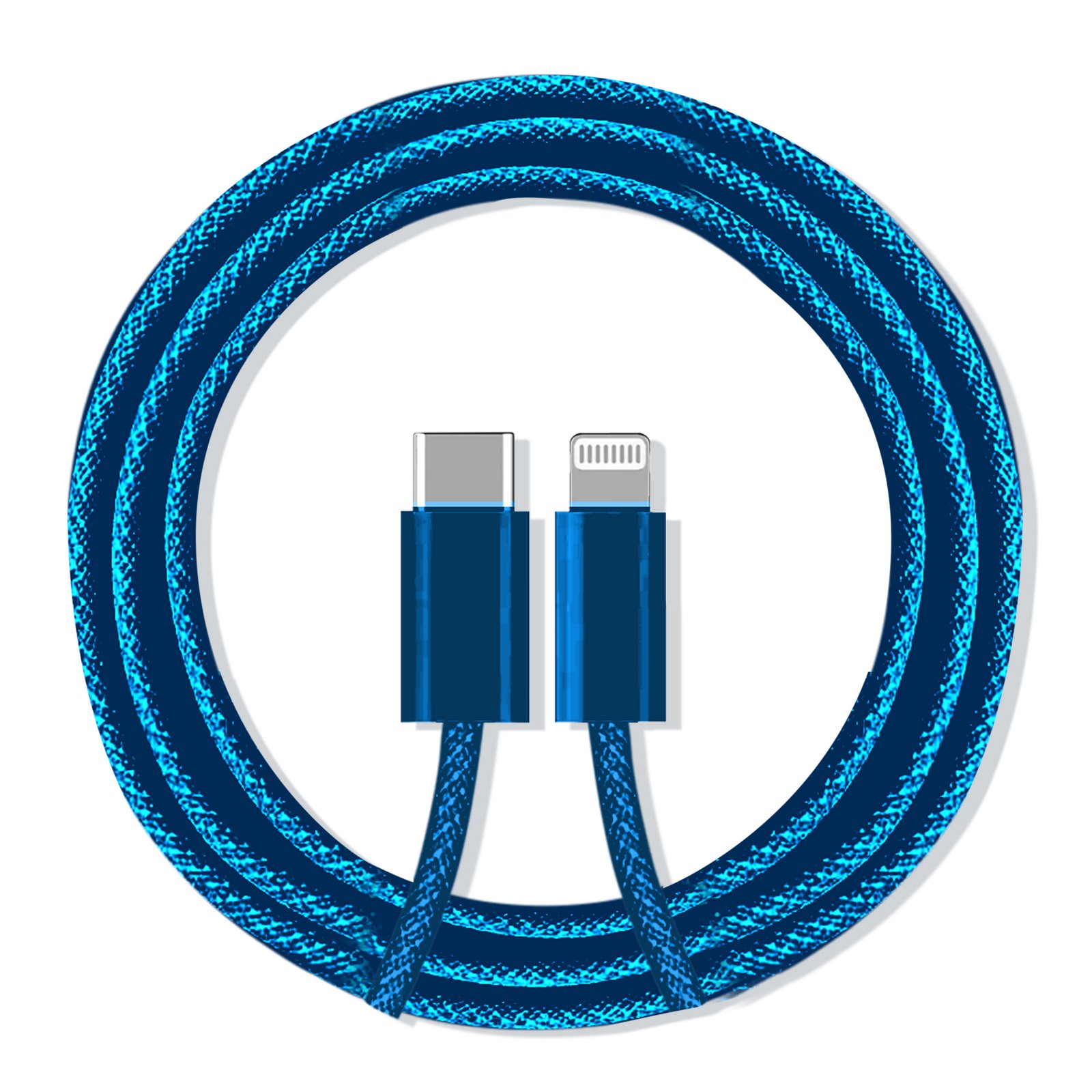USB TO C LIGHTNING 10FT. 20W BLUE #82306 - Image 3